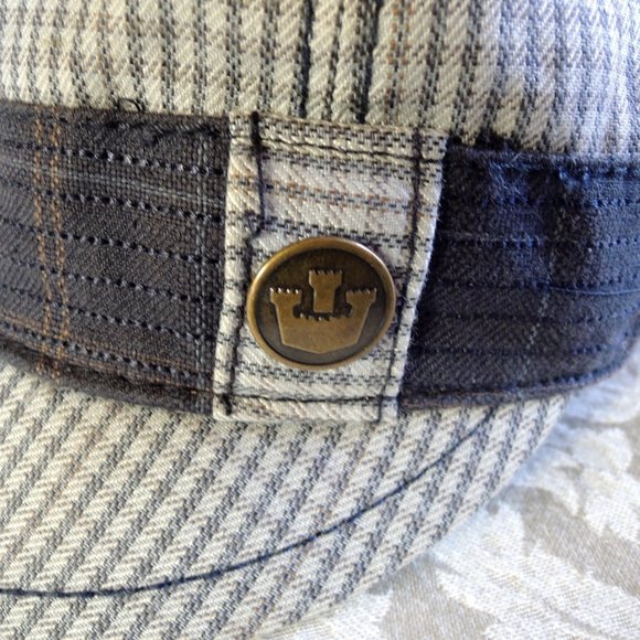Goorin Bros Blue & White Plaid Newsboy Hat S main image 4